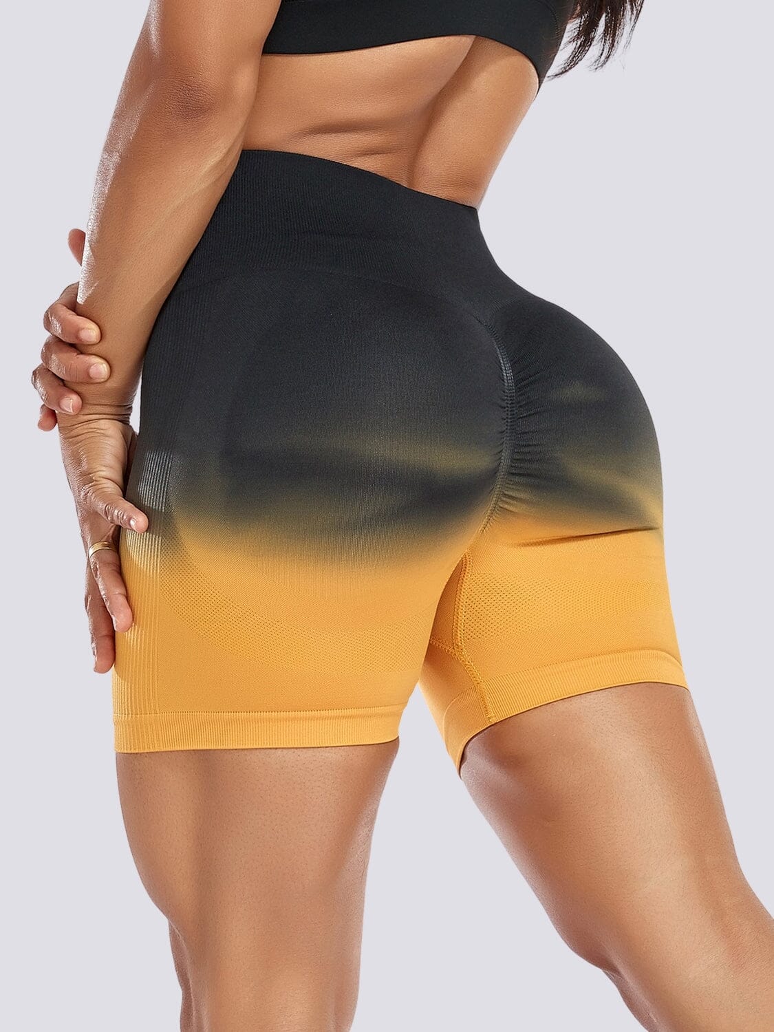Short Sport Dégradé Push Up Shorts Helanke-Srbija.com sa Jaune 