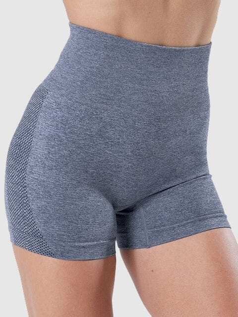 Short Sport Fitness Taille Haute Sans Couture Shorts Helanke-Srbija.com sa Bleu grisé 