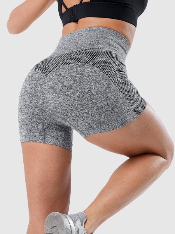 Short Sport Fitness Taille Haute Sans Couture Shorts Helanke-Srbija.com sa Gris 