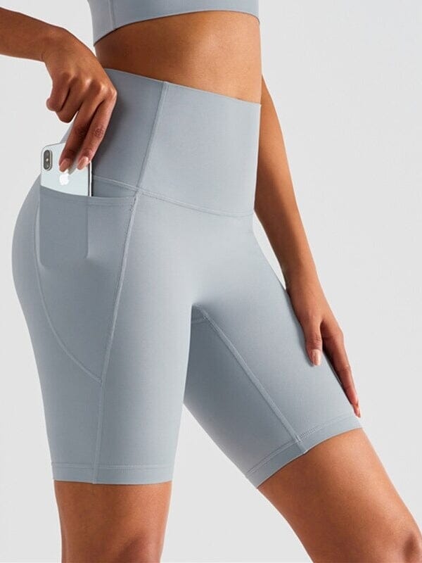 Short Sport Long Poche Shorts Helanke-Srbija.com : Legging Femme | Vêtements de Sport sa Bleu grisé 