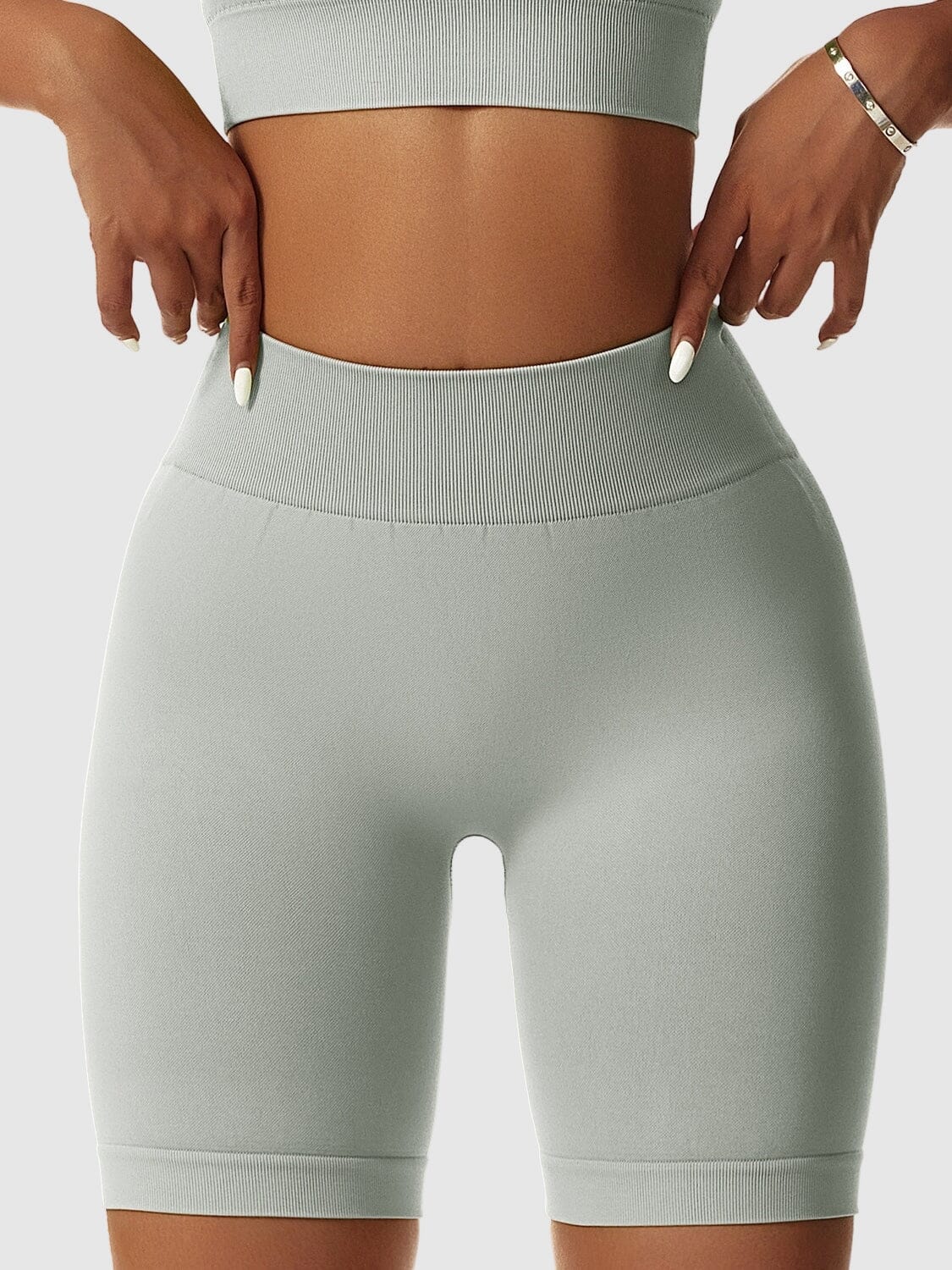 Short Sport Mi-Long Push Up Leggings Helanke-Srbija.com sa Gris 