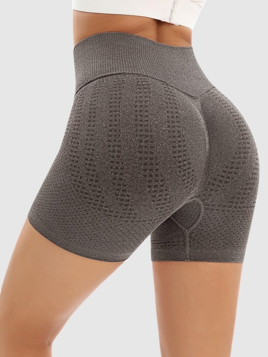 Short Sport Push Up Ceinture Haute Shorts Helanke-Srbija.com : Legging Femme | Vêtements de Sport sa Marron 