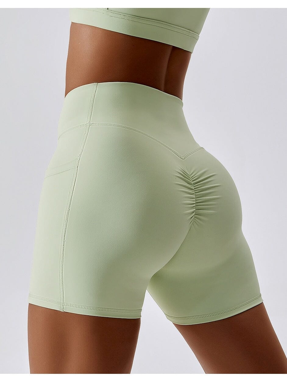 Short Sport Push Up Poches Latérales Shorts Helanke-Srbija.com sa Vert pastel 