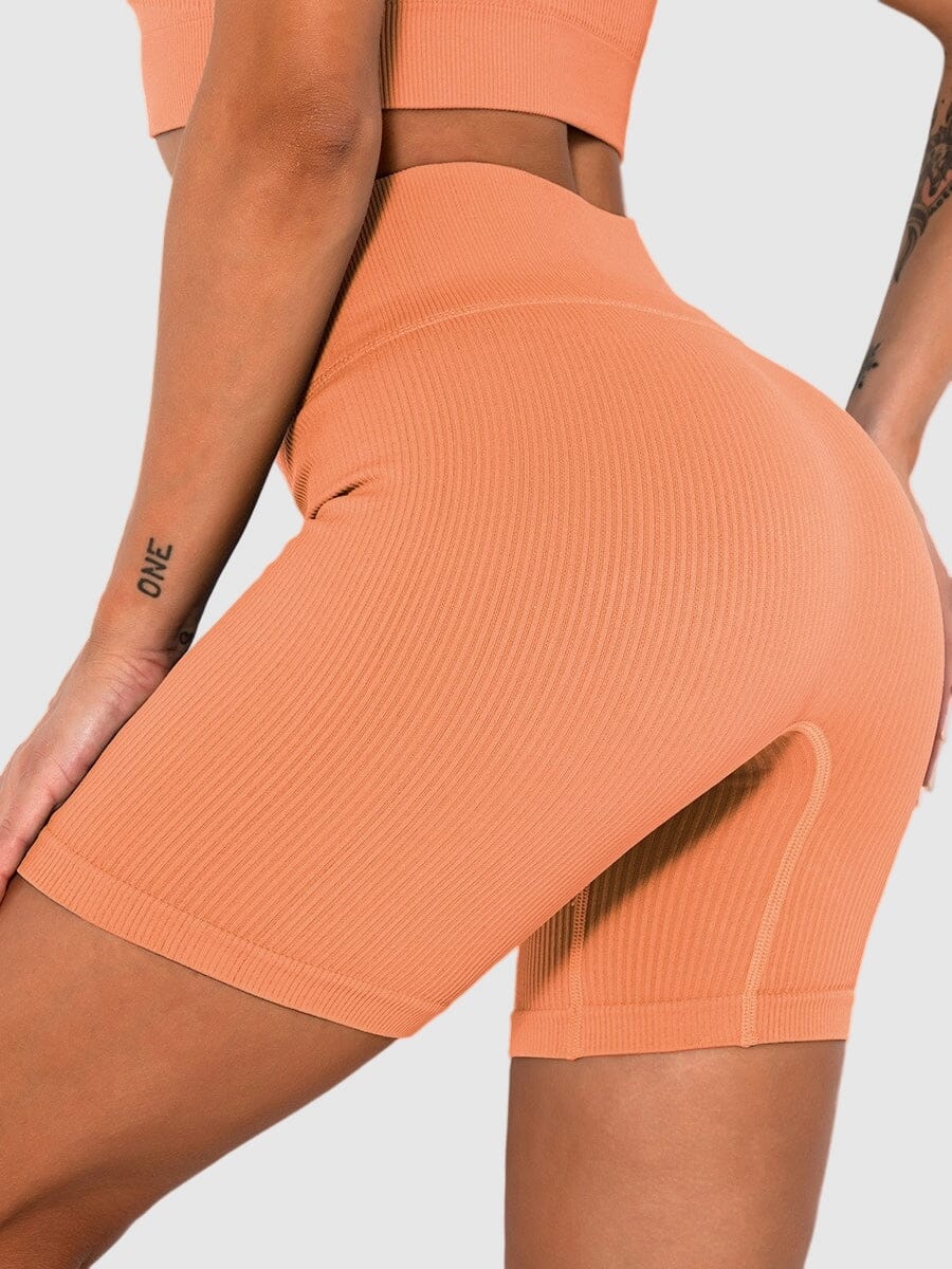 Short Sport Sans Couture Côtelé Shorts Helanke-Srbija.com : Legging Femme | Vêtements de Sport sa Orange 