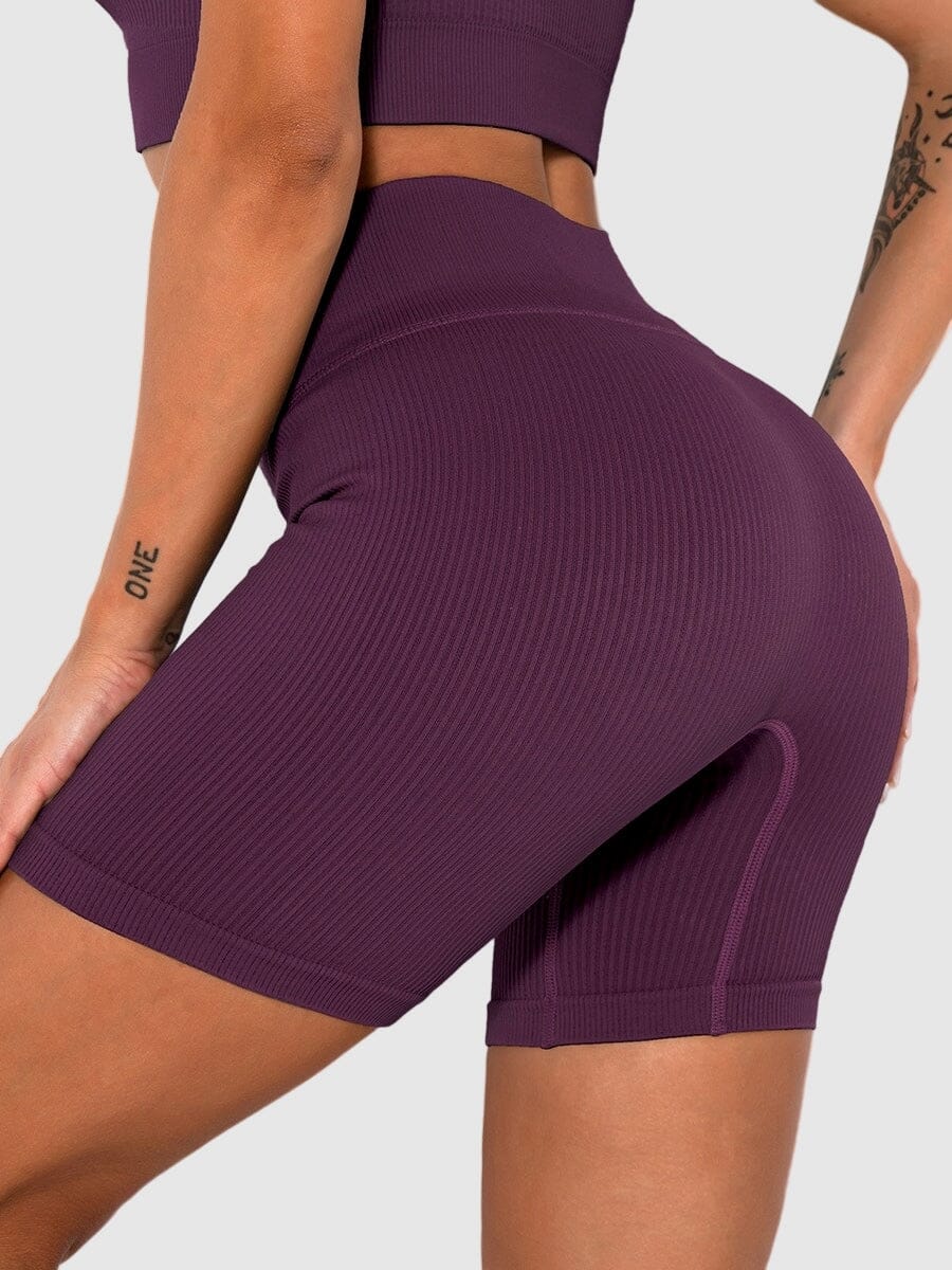 Short Sport Sans Couture Côtelé Shorts Helanke-Srbija.com : Legging Femme | Vêtements de Sport sa Violet 