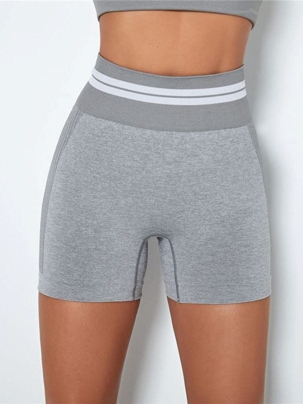 Short Sport Sans Couture Shorts Helanke-Srbija.com : Legging Femme | Vêtements de Sport sa Gris 