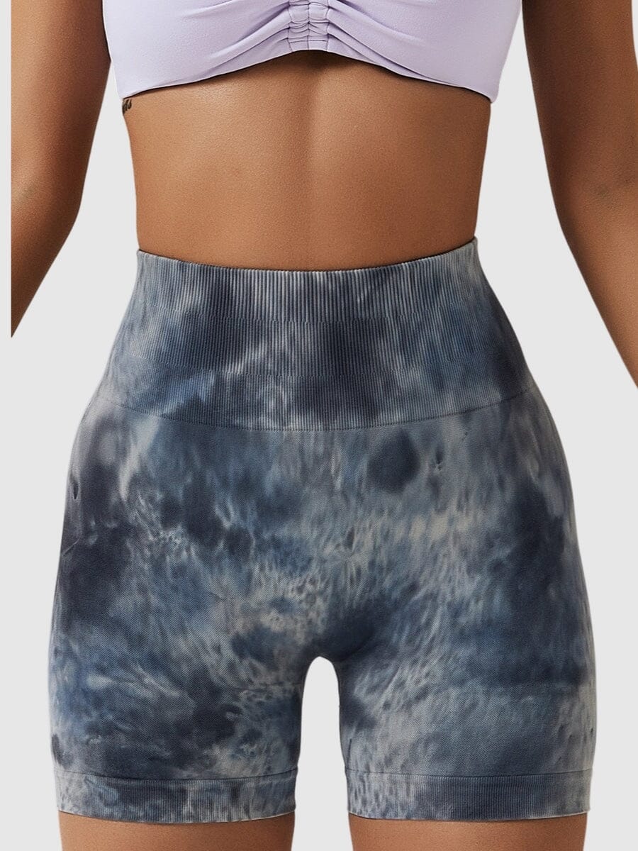 Short Sport Taille Haute Push Up Imprimé Shorts Helanke-Srbija.com sa Bleu grisé 