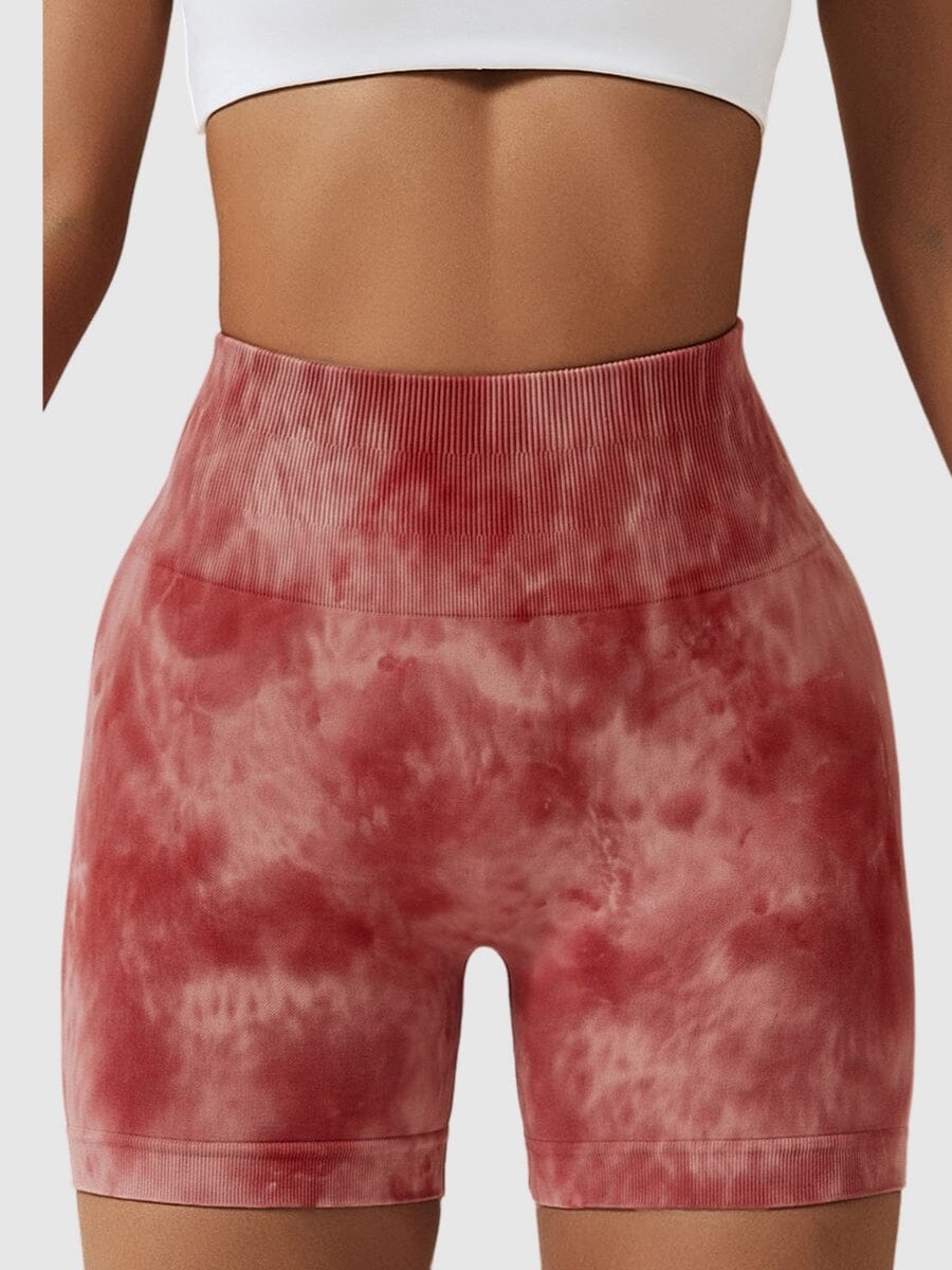 Short Sport Taille Haute Push Up Imprimé Shorts Helanke-Srbija.com sa Rouge 
