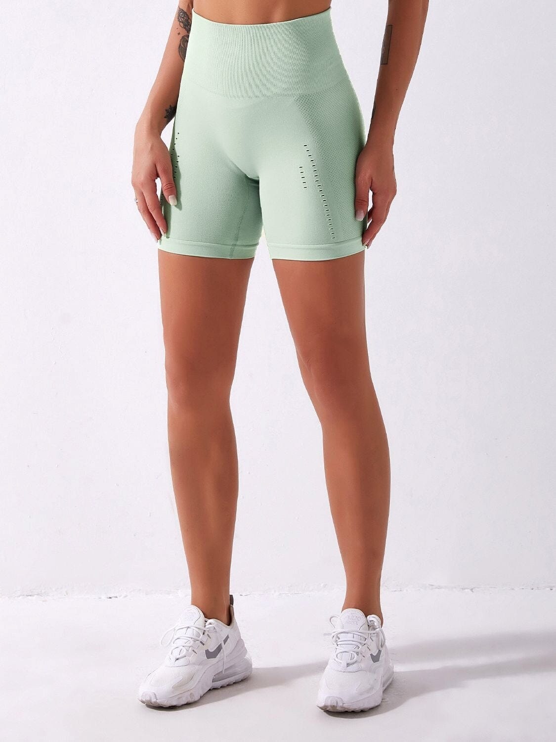 Short Sport Taille Haute Sans Couture Shorts Helanke-Srbija.com : Legging Femme | Vêtements de Sport sa Vert pastel 