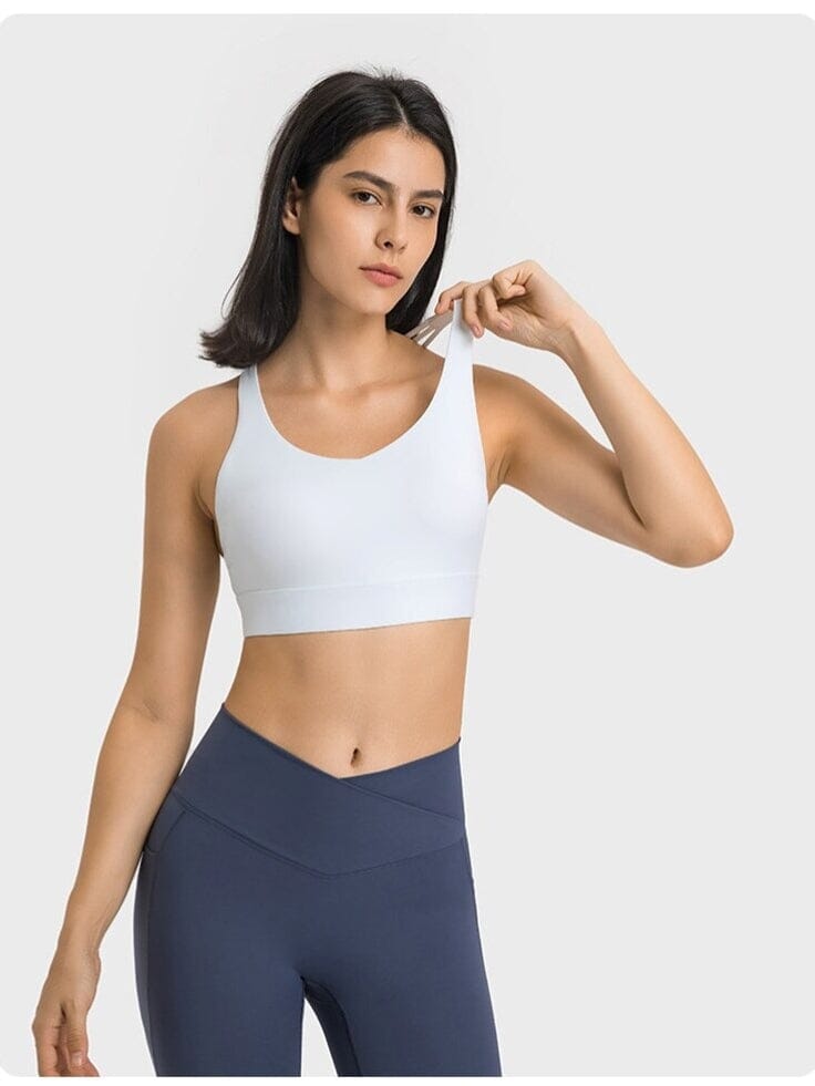 Soutien-Gorge Bretelles Fines Croisées Soutien-gorge sport Helanke-Srbija.com : Legging Femme | Vêtements de Sport XS Blanc 