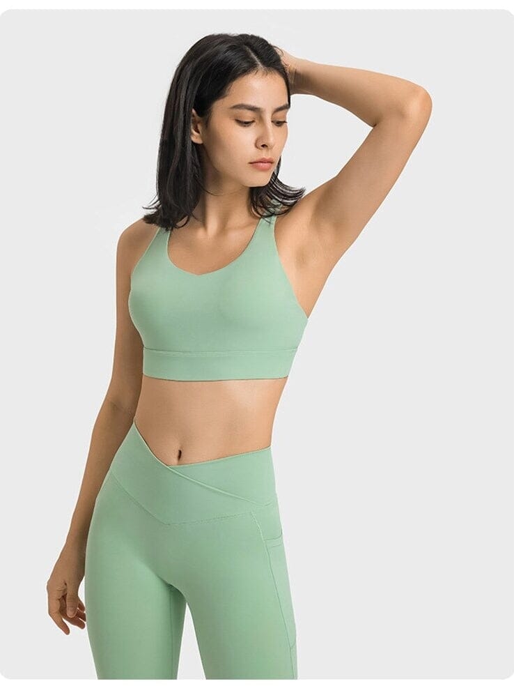 Soutien-Gorge Bretelles Fines Croisées Soutien-gorge sport Helanke-Srbija.com : Legging Femme | Vêtements de Sport XS Vert 