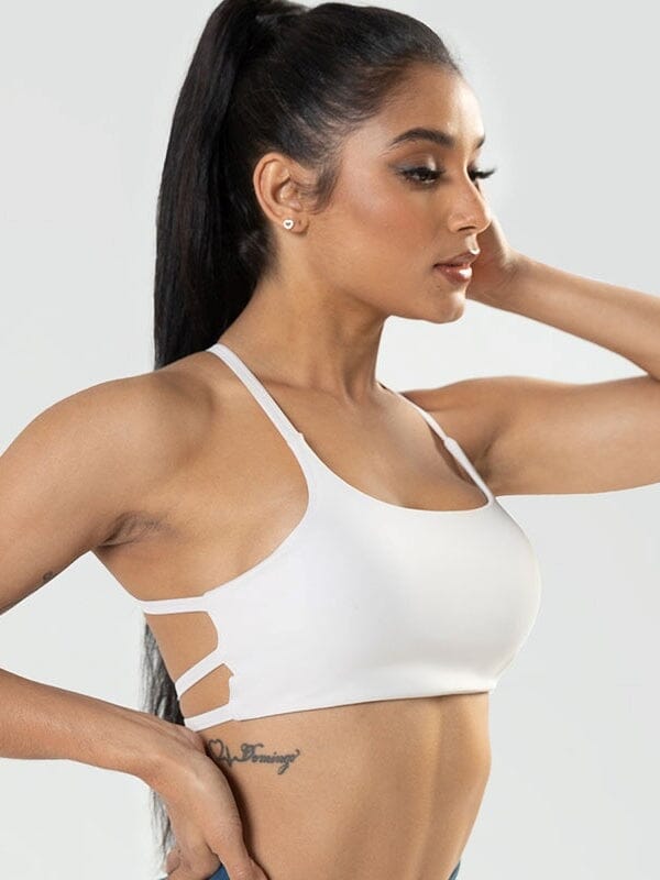 Soutien-Gorge Sport Bretelles Fines Croisées Soutien-gorge sport Helanke-Srbija.com sa Blanc 