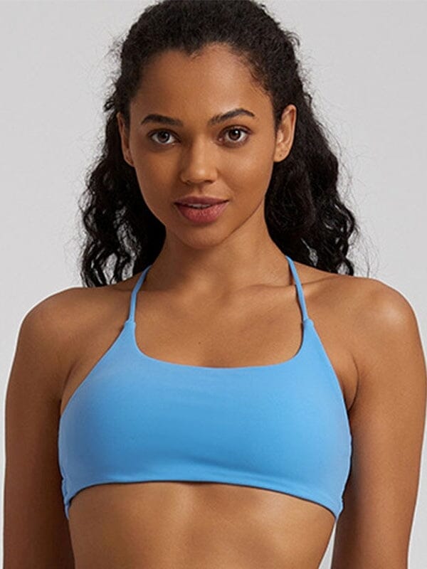 Soutien-Gorge Sport Bretelles Fines Croisées Soutien-gorge sport Helanke-Srbija.com sa Bleu ciel 
