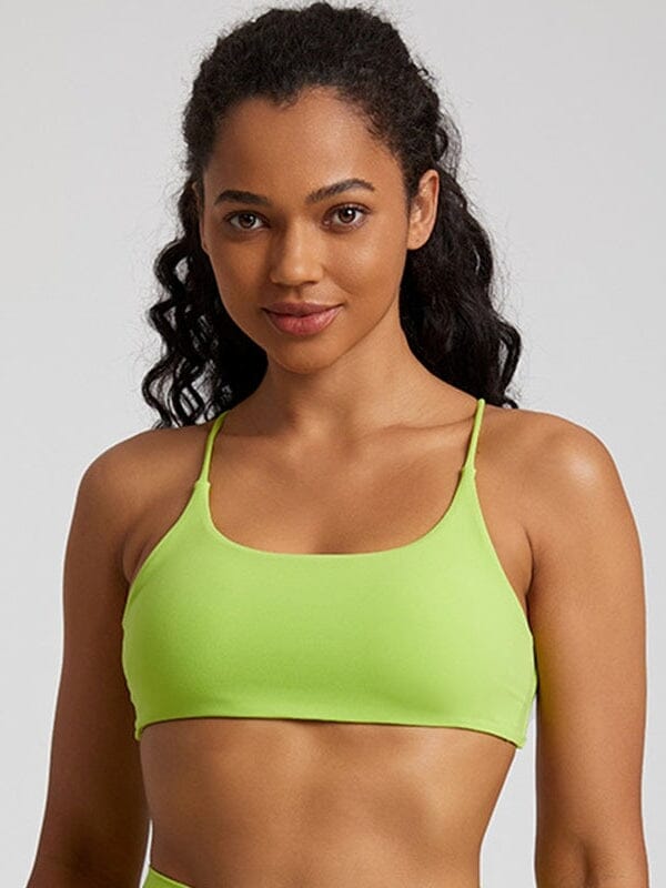 Soutien-Gorge Sport Bretelles Fines Croisées Soutien-gorge sport Helanke-Srbija.com sa Vert fluo 