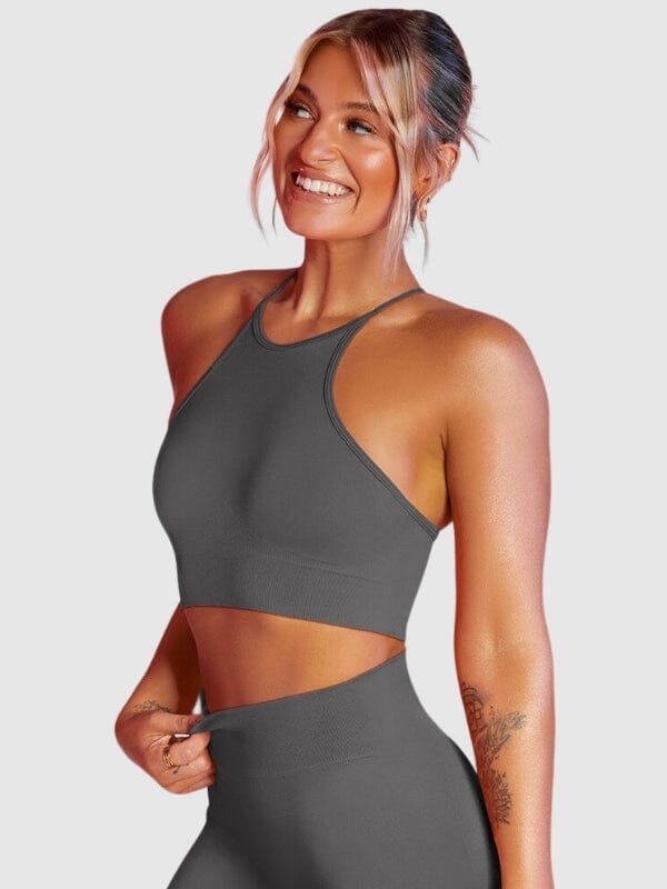 Soutien-Gorge Sport Bretelles Fines Sans Couture Soutien-gorge sport Helanke-Srbija.com : Legging Femme | Vêtements de Sport sa Gris 