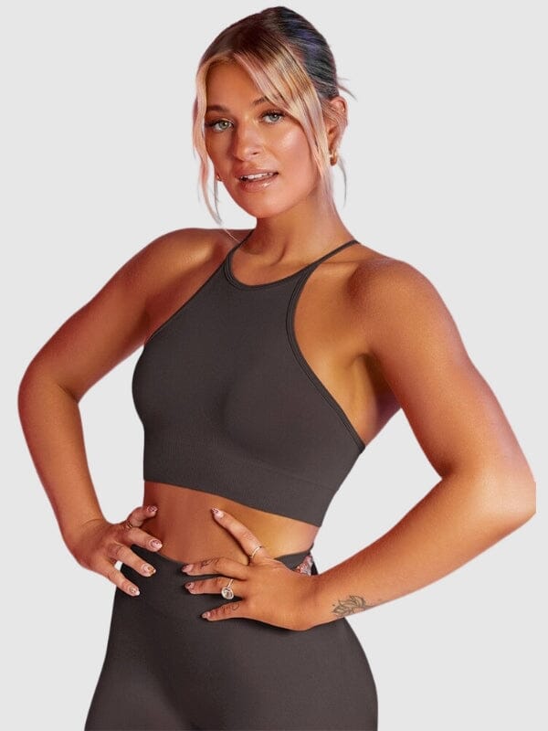 Soutien-Gorge Sport Bretelles Fines Sans Couture Soutien-gorge sport Helanke-Srbija.com : Legging Femme | Vêtements de Sport sa Marron 
