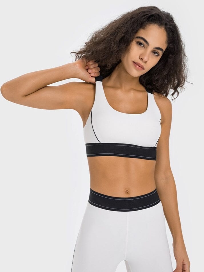 Soutien-Gorge Sport Bretelles Réglables - OlyFit Soutien-gorge sport Helanke-Srbija.com XS Blanc 