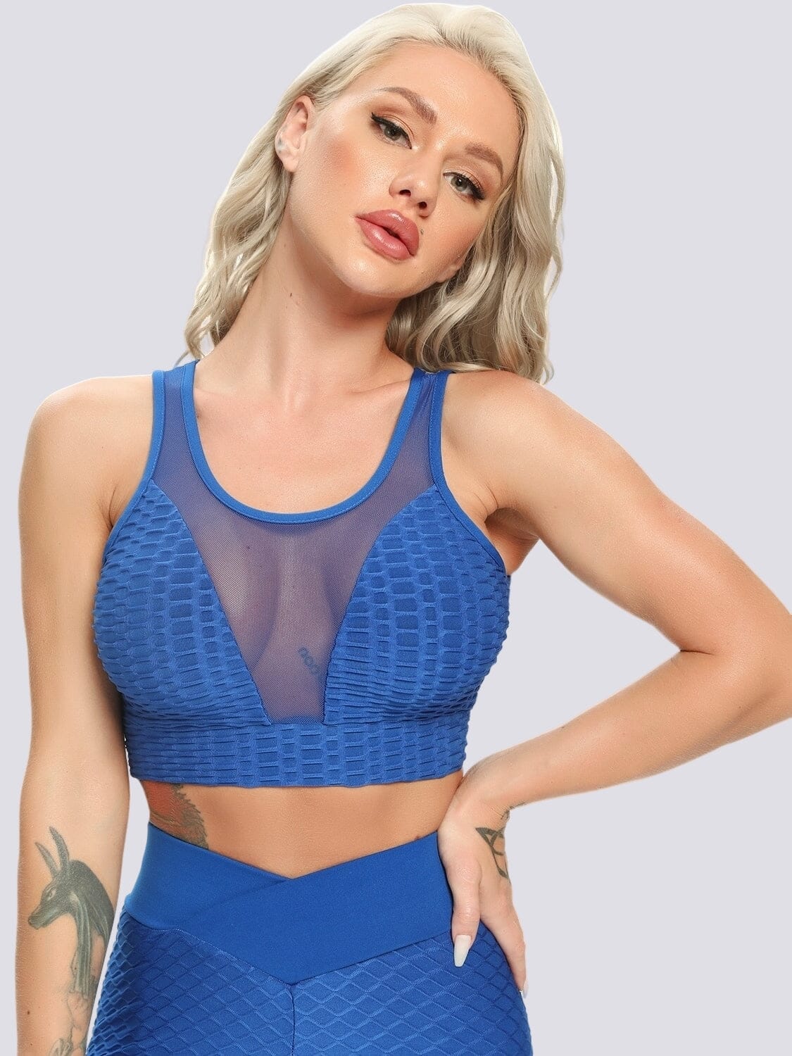 Soutien-Gorge Tansparent Sport Soutien-gorge sport Helanke-Srbija.com sa Bleu 