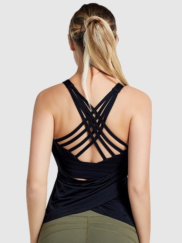 T-Shirt Sport avec Soutien-Gorge Intégré T-Shirt Helanke-Srbija.com sa Noir 