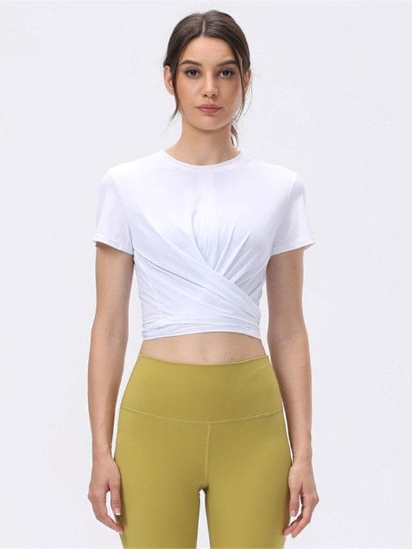 T-Shirt Sport Manches Courtes Fitness T-Shirt Helanke-Srbija.com : Legging Femme | Vêtements de Sport sa Blanc 