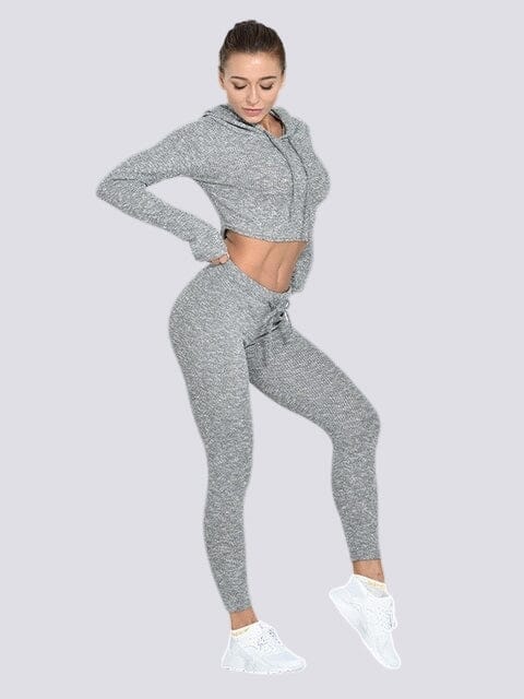 Tenue Sport Côtelée Leggings Helanke-Srbija.com sa Gris 