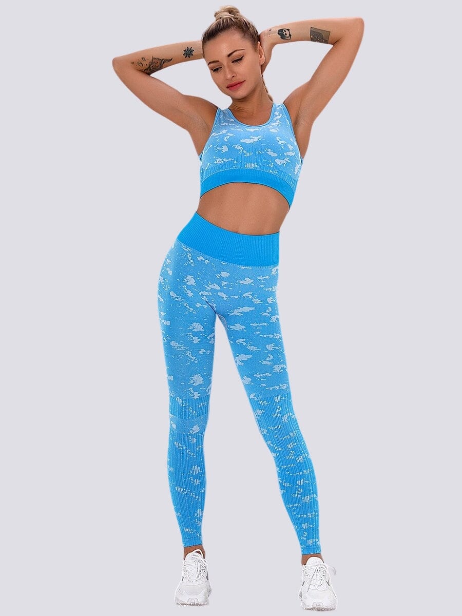 Tenue Sport Legging et Brassière (Ensemble) Ensemble Sport Helanke-Srbija.com XS Bleu 