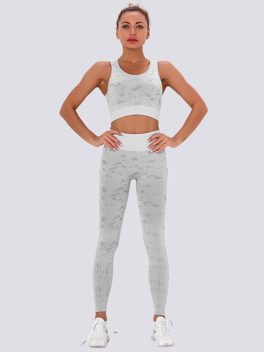 Tenue Sport Legging et Brassière (Ensemble) Ensemble Sport Helanke-Srbija.com XS Gris 