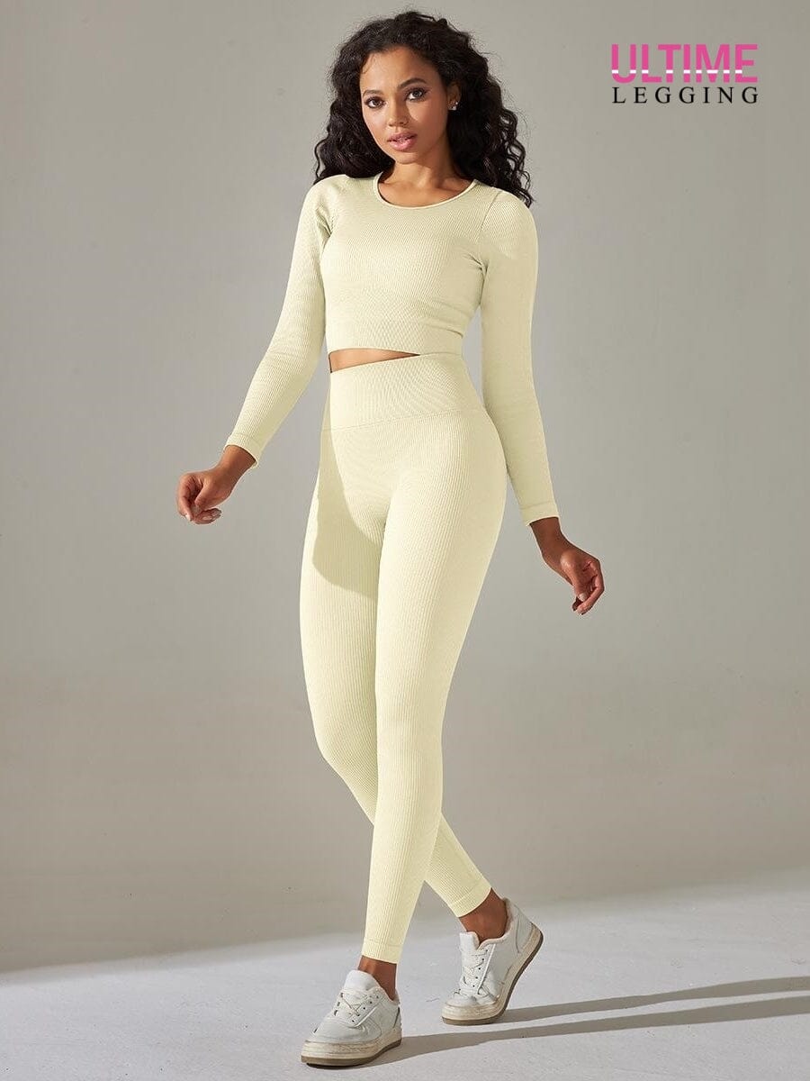 Tenue Sport Push Up - Ultime-Legging Ensemble Sport Helanke-Srbija.com sa Blanc crème 
