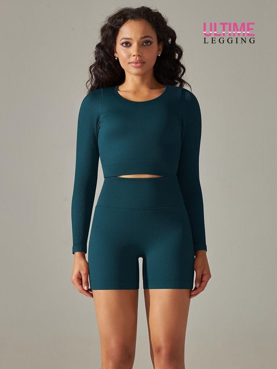 Tenue Sport Short Push Up - Ultime-Legging Ensemble Sport Helanke-Srbija.com sa Bleu vert 