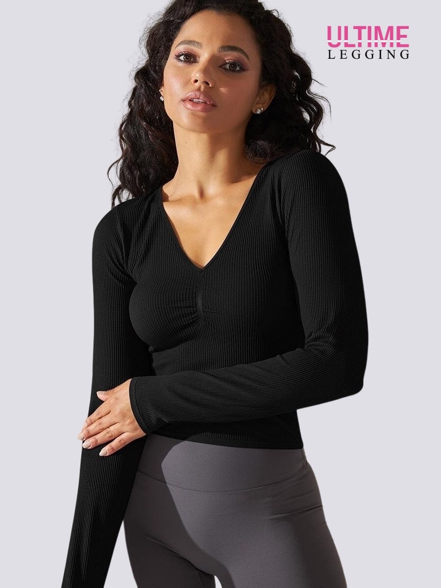 Top Sport Manches Longues Push Up - Ultime-Legging T-Shirt Helanke-Srbija.com XS Noir 