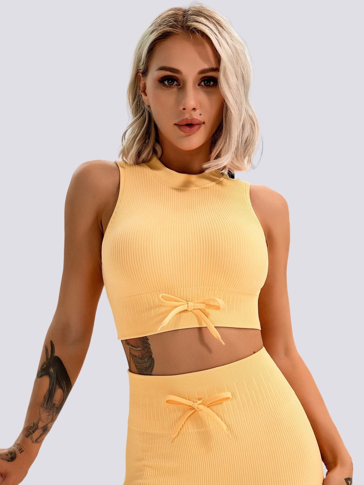 Top Sport Plissé T-Shirt Helanke-Srbija.com sa Jaune 