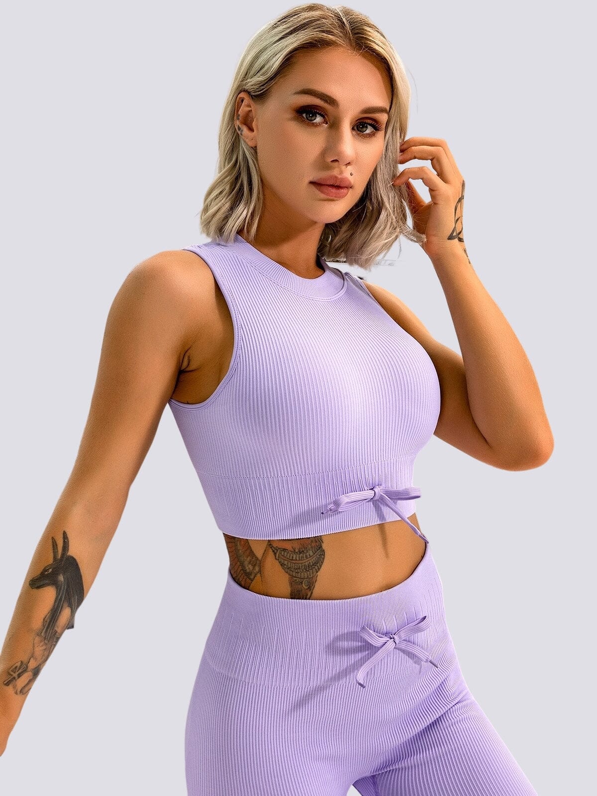 Top Sport Plissé T-Shirt Helanke-Srbija.com sa Violet 