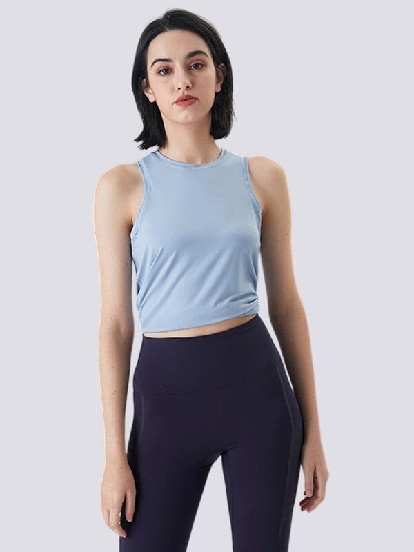 Top Sport Sans Manches T-Shirt Ultime-Legging sa Bleu ciel 