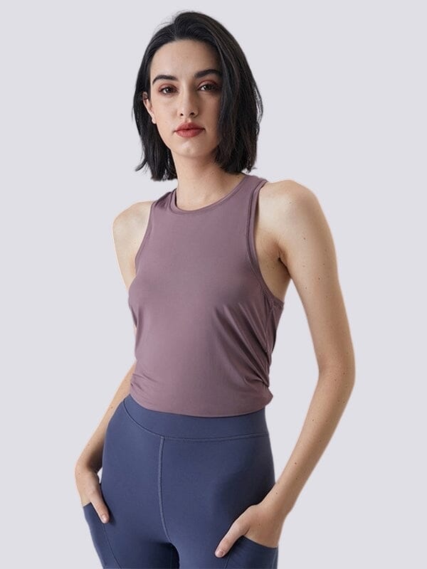 Top Sport Sans Manches T-Shirt Ultime-Legging sa Violet 
