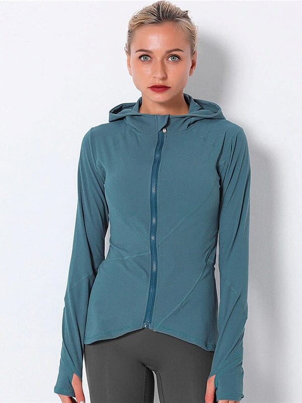 Veste Sport Capuche Zippée - Lovy Veste Helanke-Srbija.com : Legging Femme | Vêtements de Sport sa Bleu 