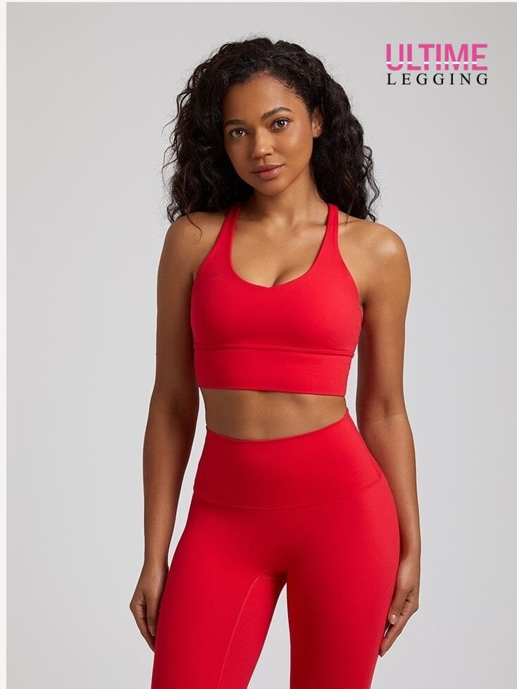 Brassière Sport Dos Croisé - Ultime-Legging Brassière Ultime Legging S Rouge