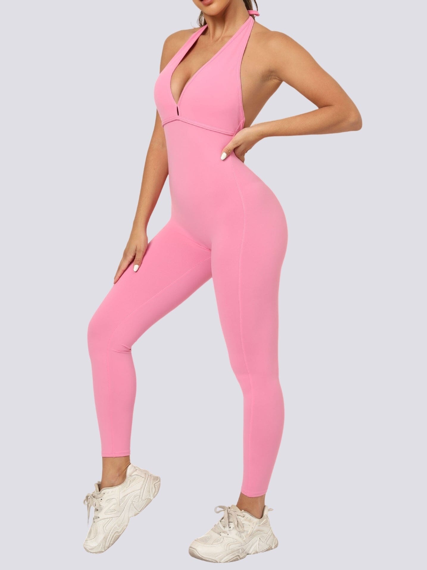 Combinaison Fitness Dos Nu Combinaison sport Ultime Legging S Rose