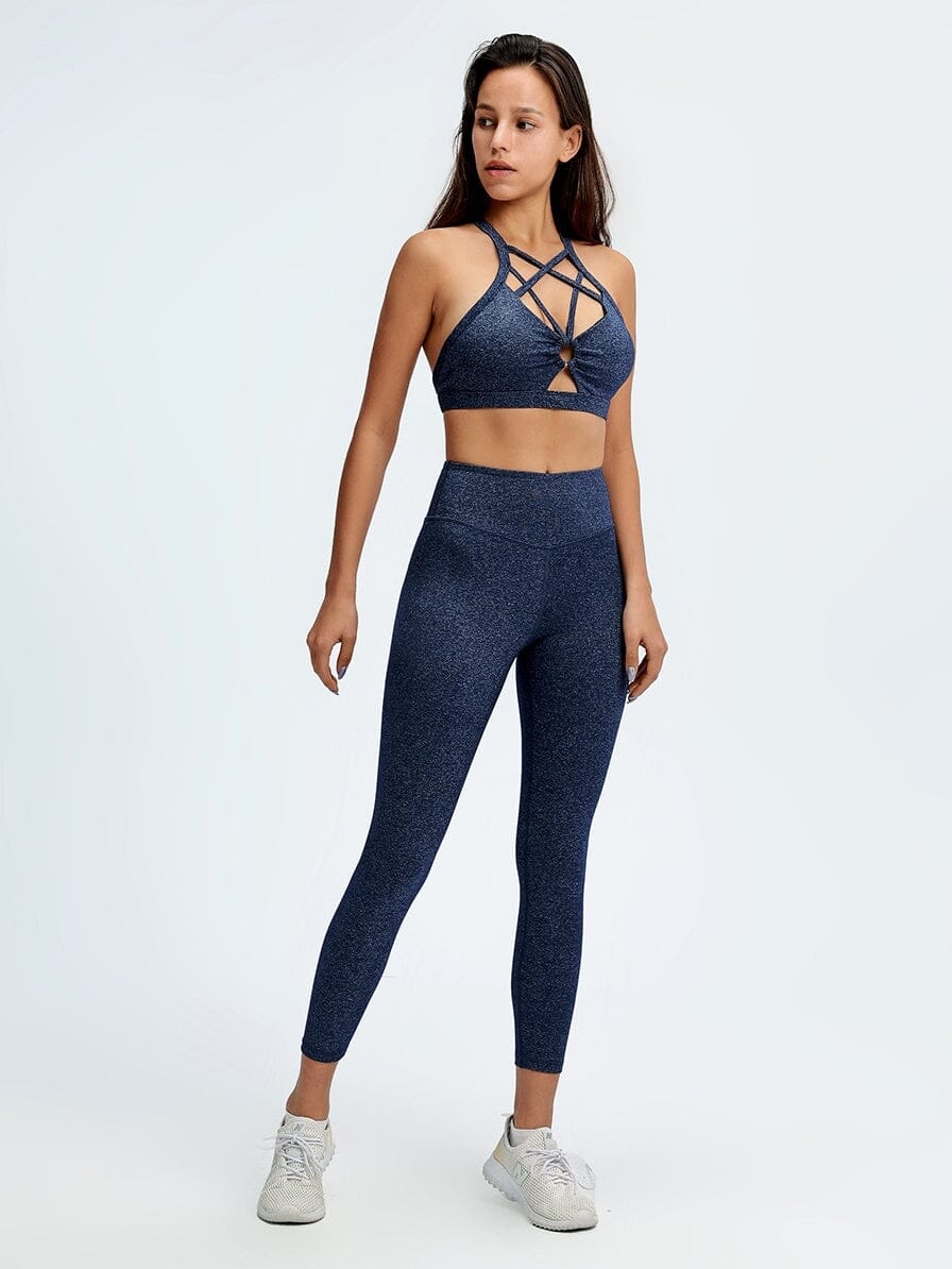 Ensemble Fitness, Legging et Soutien-Gorge Ensemble Sport Ultime Legging S Bleu 