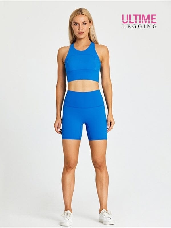 Ensemble Short Fitness - Ultime-Legging Ensemble Sport Ultime Legging S Bleu clair