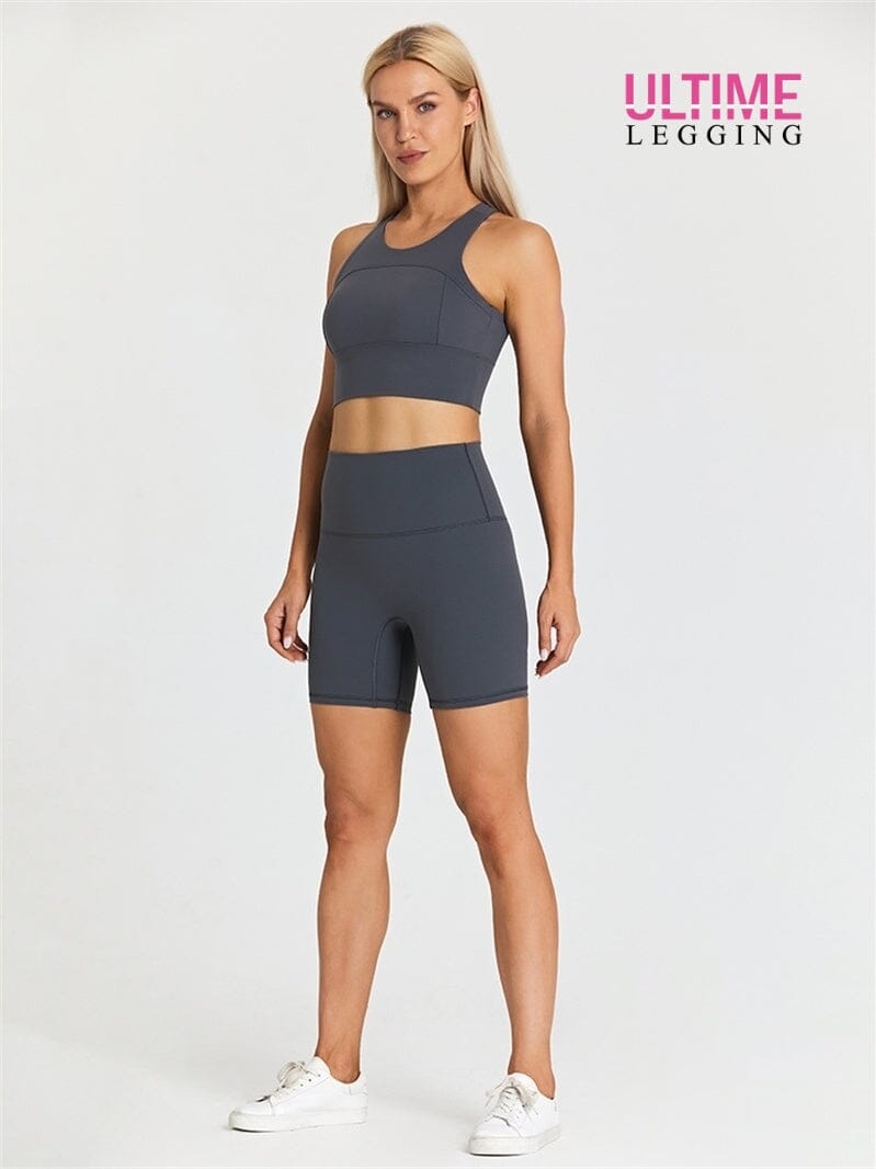 Ensemble Short Fitness - Ultime-Legging Ensemble Sport Ultime Legging S Gris