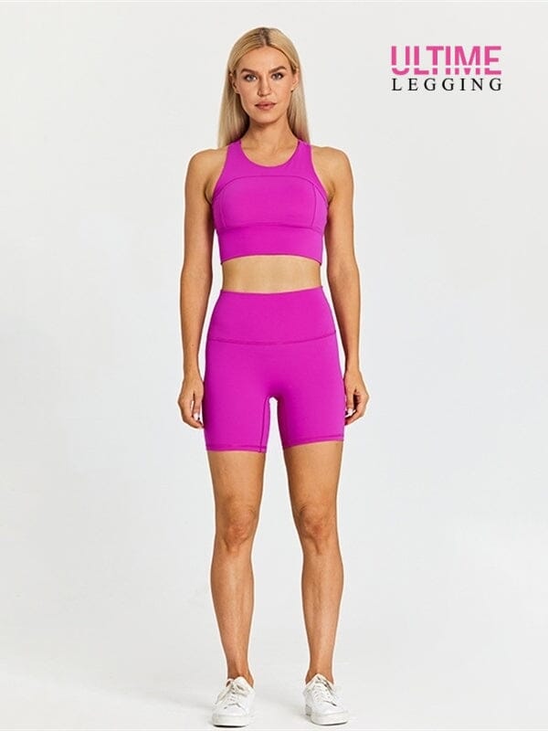 Ensemble Short Fitness - Ultime-Legging Ensemble Sport Ultime Legging S Rose