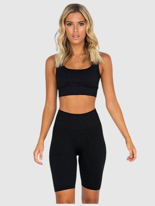 Ensemble Sport Plissé - Sara Ensemble Sport Ultime Legging S Noir