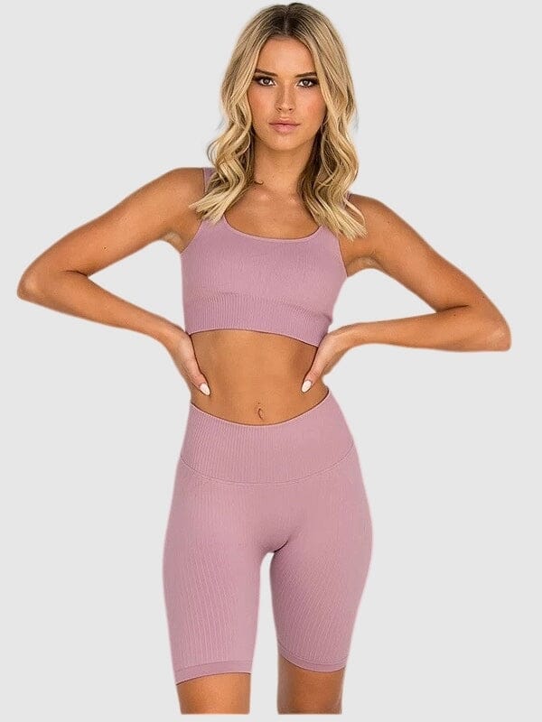 Ensemble Sport Plissé - Sara Ensemble Sport Ultime Legging S Violet