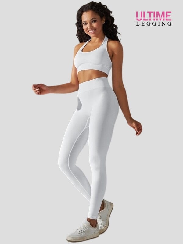 Ensemble Sport Seconde Peau Sans Couture - Ultime-Legging Ensemble Sport Ultime Legging S Blanc