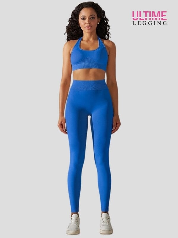 Ensemble Sport Seconde Peau Sans Couture - Ultime-Legging Ensemble Sport Ultime Legging S Bleu