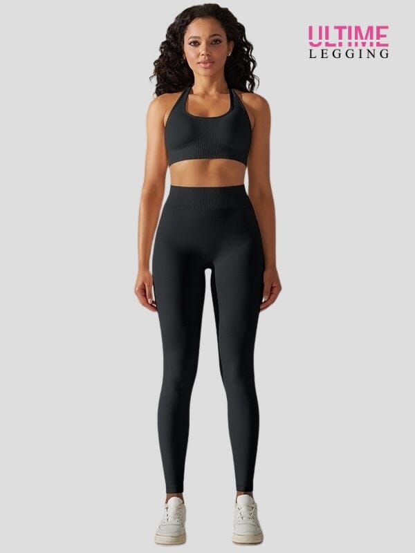 Ensemble Sport Seconde Peau Sans Couture - Ultime-Legging Ensemble Sport Ultime Legging S Noir