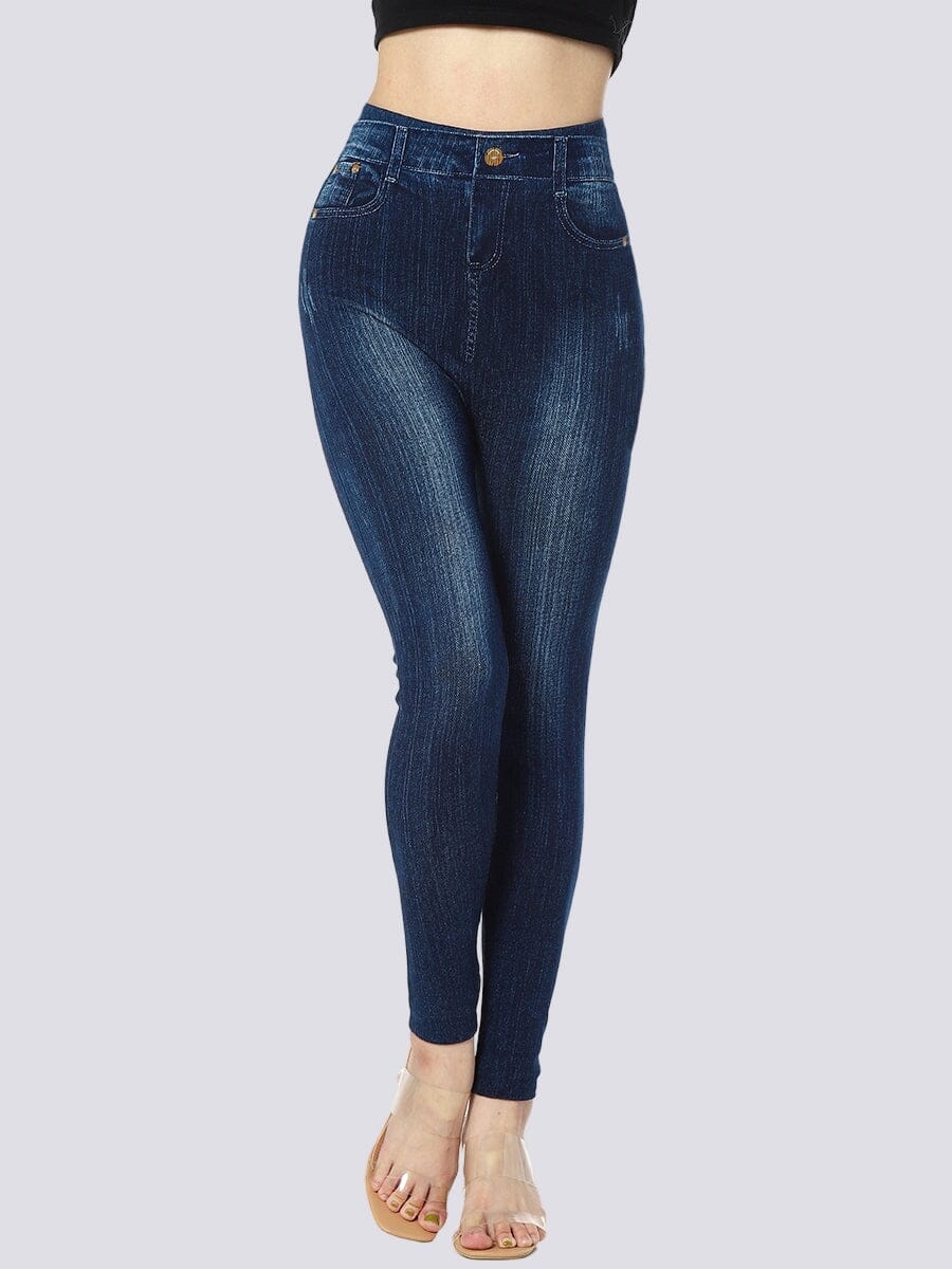 Jegging Taille Élastique Jeggings Ultime Legging S Bleu