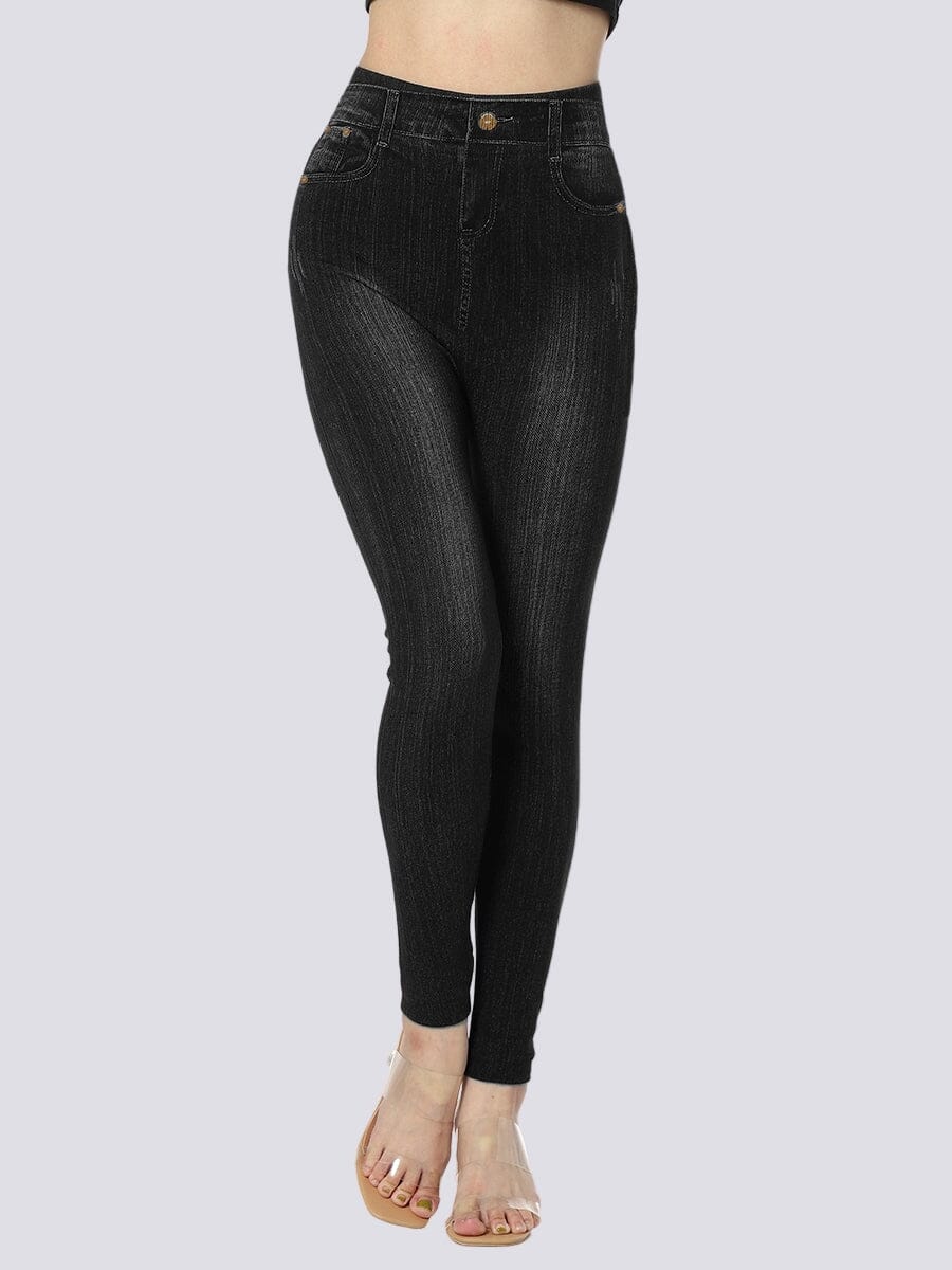 Jegging Taille Élastique Jeggings Ultime Legging S Noir