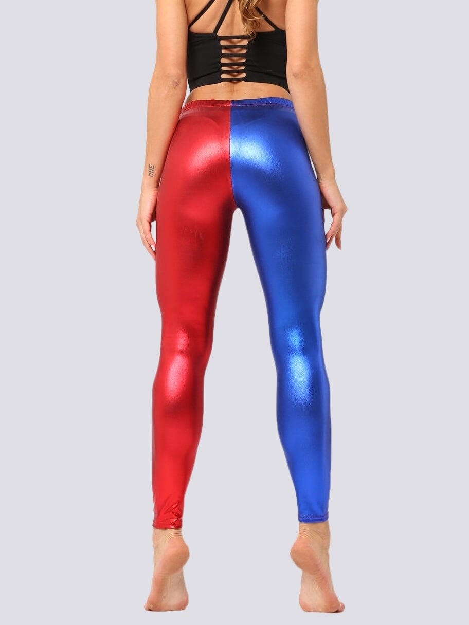 Legging Brillant Leggings Ultime Legging S Rouge/Bleu