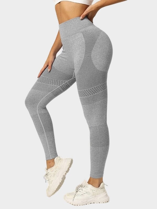 Legging Ceinture Large Sans Couture Sport Leggings Ultime Legging S Gris